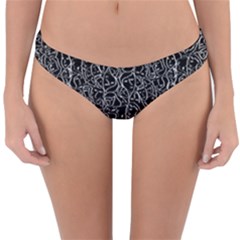 Elio s Shirt Faces In White Outlines On Black Crying Scene Reversible Hipster Bikini Bottoms by PodArtist