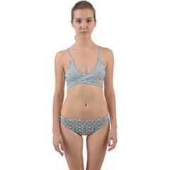 Vintage Ornate Pattern Wrap Around Bikini Set by dflcprints