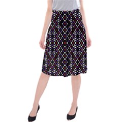 Futuristic Geometric Pattern Midi Beach Skirt by dflcprints
