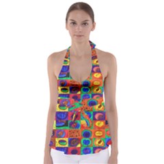 Water Color Eggs Tile Babydoll Tankini Top by snowwhitegirl