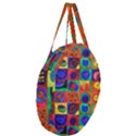 Water Color Eggs Tile Giant Round Zipper Tote View3