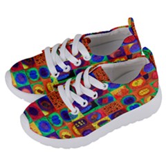 Water Color Eggs Tile Kids  Lightweight Sports Shoes by snowwhitegirl