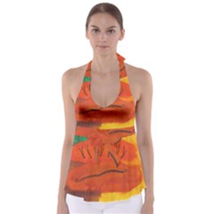 Guy With Weird Haircut Babydoll Tankini Top by snowwhitegirl