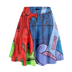 Hair Dryer Jelly Fish High Waist Skirt by snowwhitegirl