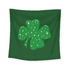 Sparkly Clover Square Tapestry (small) by Valentinaart