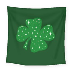Sparkly Clover Square Tapestry (large) by Valentinaart