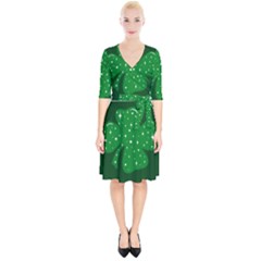 Sparkly Clover Wrap Up Cocktail Dress by Valentinaart
