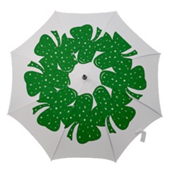 Sparkly Clover Hook Handle Umbrellas (small) by Valentinaart