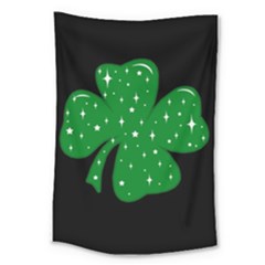 Sparkly Clover Large Tapestry by Valentinaart
