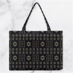 Dark Ethnic Stars Motif Pattern Zipper Medium Tote Bag by dflcprints