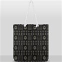 Dark Ethnic Stars Motif Pattern Full Print Rope Handle Tote (Large) View1