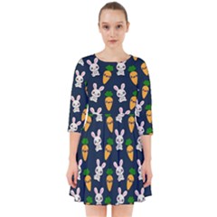 Easter Kawaii Pattern Smock Dress by Valentinaart