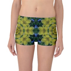 Fantasy Plumeria Decorative Real And Mandala Boyleg Bikini Bottoms by pepitasart