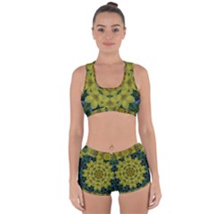 Fantasy Plumeria Decorative Real And Mandala Racerback Boyleg Bikini Set by pepitasart