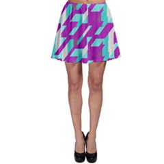 Fabric Textile Texture Purple Aqua Skater Skirt by Nexatart