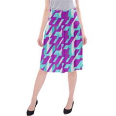 Fabric Textile Texture Purple Aqua Midi Beach Skirt by Nexatart