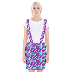 Fabric Textile Texture Purple Aqua Braces Suspender Skirt by Nexatart