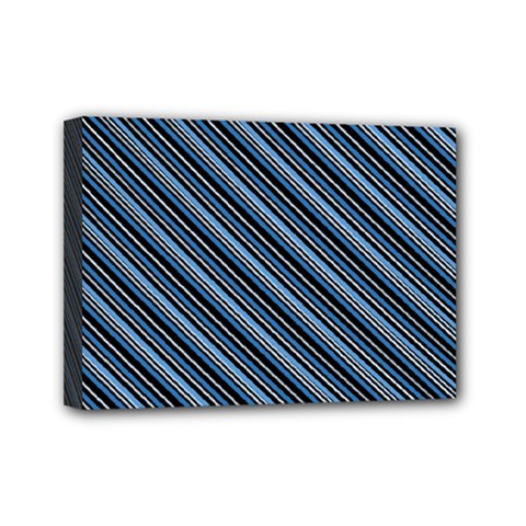 Diagonal Stripes Pinstripes Mini Canvas 7  X 5  by Nexatart