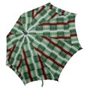 Fabric Textile Texture Green White Hook Handle Umbrellas (Small) View2