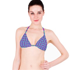 Geometric Textile Texture Surface Bikini Top by Nexatart