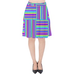 Geometric Textile Texture Surface Velvet High Waist Skirt by Nexatart
