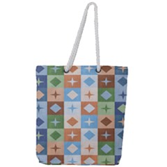 Fabric Textile Textures Cubes Full Print Rope Handle Tote (large) by Nexatart