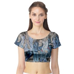 The Nobodies Short Sleeve Crop Top by redmaidenart