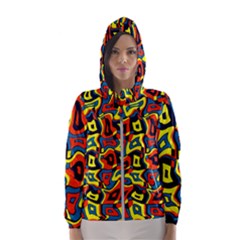 Pattern-3 Hooded Wind Breaker (women) by ArtworkByPatrick