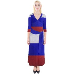 Football World Cup Quarter Sleeve Wrap Maxi Dress by Valentinaart
