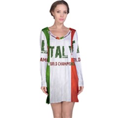 Football World Cup Long Sleeve Nightdress by Valentinaart