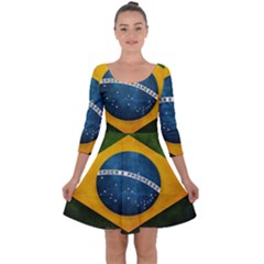 Football World Cup Quarter Sleeve Skater Dress by Valentinaart