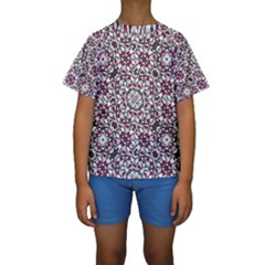 Boho Bold Vibrant Ornate Pattern Kids  Short Sleeve Swimwear by dflcprints
