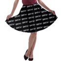Bored Comic Style Word Pattern A-line Skater Skirt View1