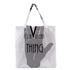It s A Vulcan Thing Grocery Tote Bag by Howtobead