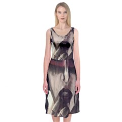 Femininely Badass Midi Sleeveless Dress by sirenstore