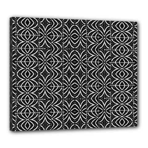Black And White Tribal Print Canvas 24  X 20  by dflcprints