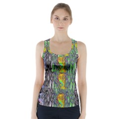 May Be A Woman In Manga Fire Racer Back Sports Top by pepitasart