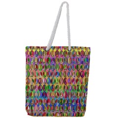 Peace Sign Full Print Rope Handle Tote (large) by ArtworkByPatrick
