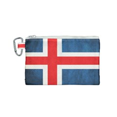 Iceland Flag Canvas Cosmetic Bag (small) by Valentinaart