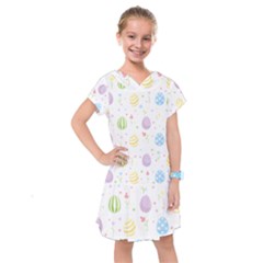 Easter Pattern Kids  Drop Waist Dress by Valentinaart