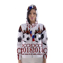 Russia Football World Cup Hooded Wind Breaker (women) by Valentinaart