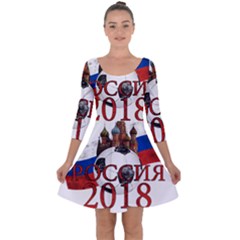 Russia Football World Cup Quarter Sleeve Skater Dress by Valentinaart