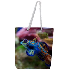 Mandarinfish 1 Full Print Rope Handle Tote (large) by trendistuff