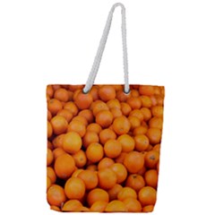 Oranges 3 Full Print Rope Handle Tote (large) by trendistuff