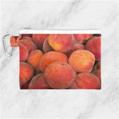 Peaches 2 Canvas Cosmetic Bag (medium) by trendistuff