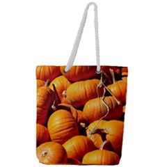 Pumpkins 3 Full Print Rope Handle Tote (large) by trendistuff