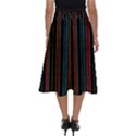 Multicolored Dark Stripes Pattern Perfect Length Midi Skirt View2