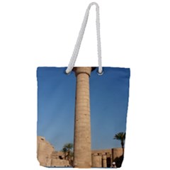 Temple Of Karnak Luxor Egypt  Full Print Rope Handle Tote (large) by StarvingArtisan