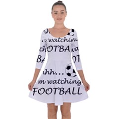 Football Fan  Quarter Sleeve Skater Dress by Valentinaart