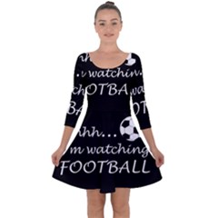 Football Fan  Quarter Sleeve Skater Dress by Valentinaart
